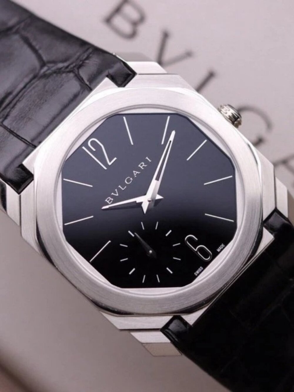 Bulgari Octo Finissimo Black Platinum Manual Wind 40mm Watch 102028 BGO40BPLXT